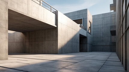 concrete building exterior space