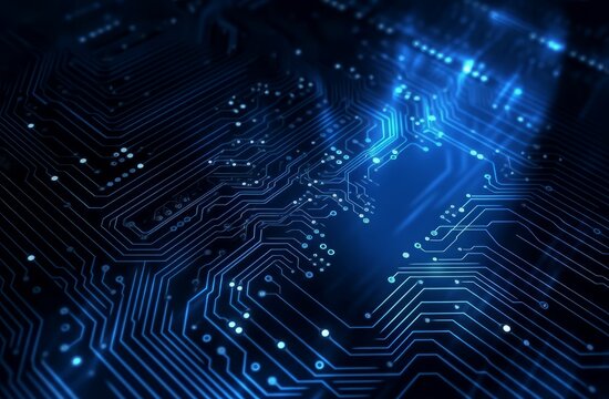 Circuit board neon data cloud. Security data. Generate Ai