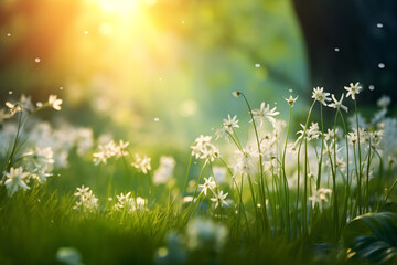 spring grass and sun
