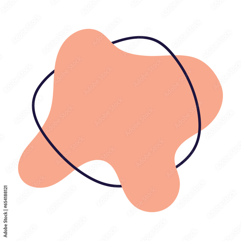 Canvas Prints organic abstract forms. fluid and irregular elements in creative and simple amoeba. amorphous liquid