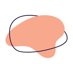 Organic abstract forms. Fluid and irregular elements in creative and simple amoeba. Amorphous Liquid Design. Isolated vector illustrations on white background.