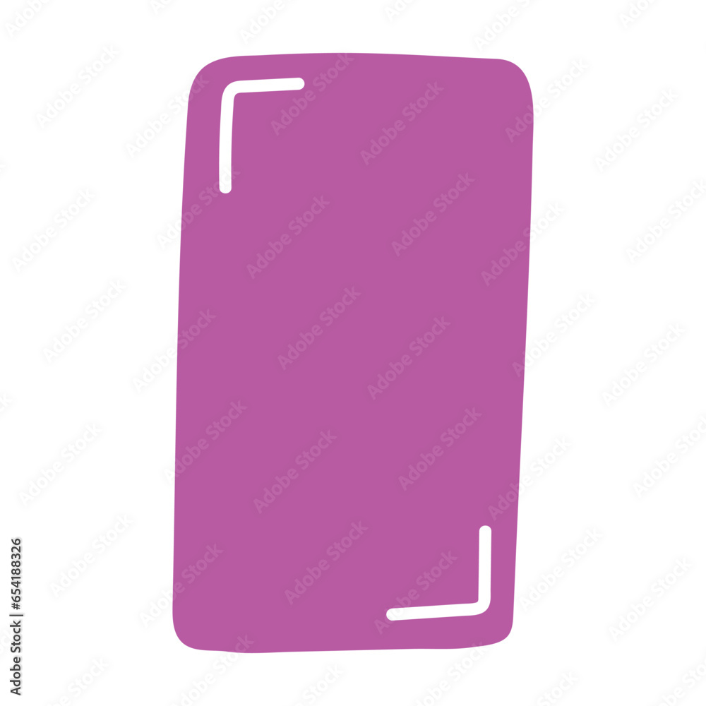 Canvas Prints rectangle pink frame line. square shape outline on hand draw style. vector illustration isolated