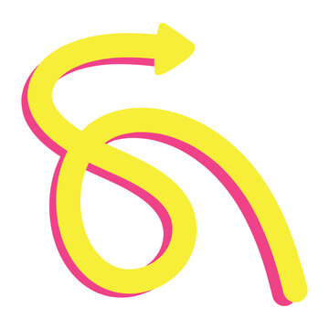 recommend clip art: Doodle spiral arrows icon. Design quirky twist zigzag line, spring coil, curve wave. Vector