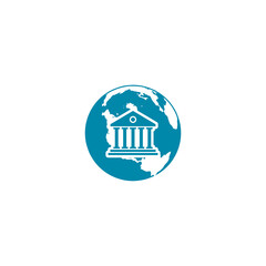 World banking icon isolated on transparent background