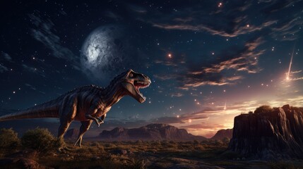 Dinosaur in the night