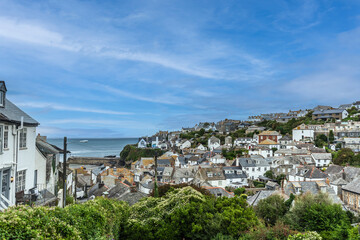 Obraz premium View over the pretty fishing village of Port Isaac on the North Cornwall coast, England UK