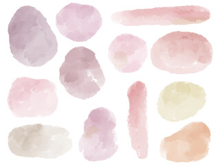 水彩風の美しいフレームのイラストセット