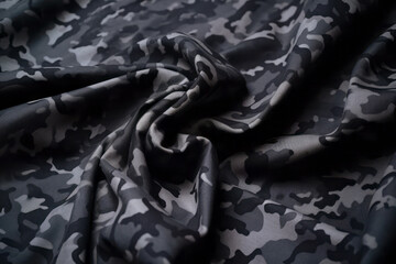 Patrón camuflaje sin costuras. Patrón militar en blanco y negro, papel tapiz de camuflaje al estilo de mejora digital. 