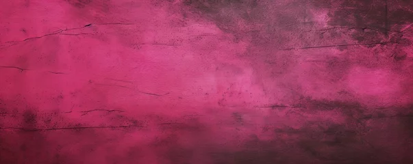 Foto op Aluminium black red rough surface, old concrete wall, pink magenta grunge cement background, panoramic wide banner, Generative AI © Lumina Frame