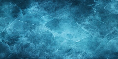 ice water winter background, frozen cracks grunge texture dark blue wallpaper, Generative AI - obrazy, fototapety, plakaty
