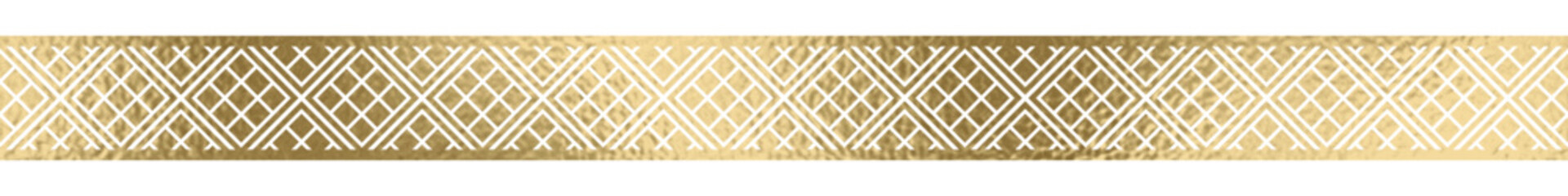 Nahtlos Borte gold mit transparentem Hintergrund 