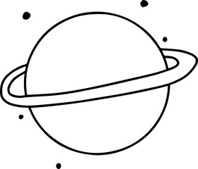 Cosmic doodle. Solar systerm planet universe doodle