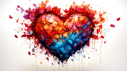 An artistic creation in digital format, using the heart shape to convey the essence of pure love