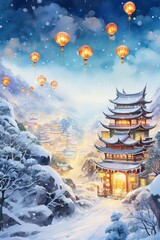 Ai la festa delle lanterne in inverno 04