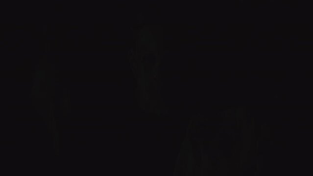 Scary monster illuminated by lightning