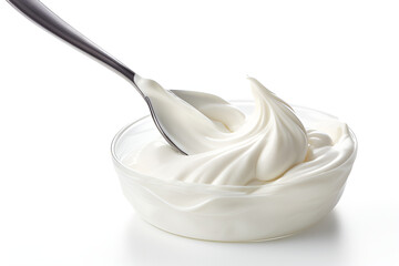 Fototapeta na wymiar yogurt with spoon