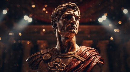 Portrait of the roman conquerer Ceasar.generative ai
 - obrazy, fototapety, plakaty