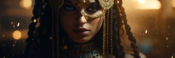 Fotobehang Portrait of the egyptian queen Cleopatra.generative ai  © Luke