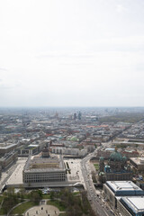 Berlin, Germany - April 19, 2023: Berlin aerial view from Berlin Television Tower