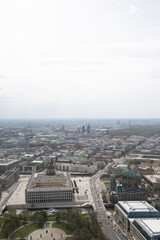 Fototapeta premium Berlin, Germany - April 19, 2023: Berlin aerial view from Berlin Television Tower