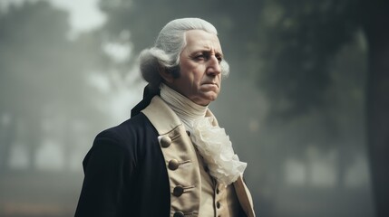 Portrait of president George Washington.generative ai
