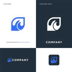 Wave Logo Vector Icon Illustration Design