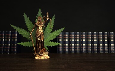 Cannabislegalisierung - 3D Illustration - obrazy, fototapety, plakaty