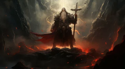 Fotobehang Odin - The nordic god of wisdom.generative ai  © Luke
