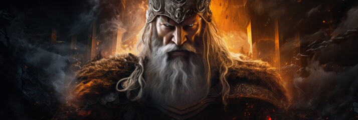 Odin - The nordic god of wisdom.generative ai
 - obrazy, fototapety, plakaty