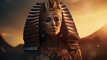 Portrait of queen Hatshepsut.generative ai
