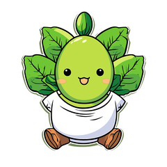 Naklejka premium Feijoa, Illustration PNG, Cartoon Graphic Design Tshirt