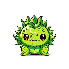 Fototapeta premium Horned Melon, Illustration PNG, Cartoon Graphic Design Tshirt