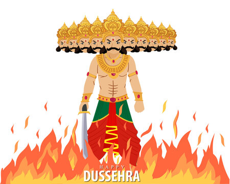 Ravan Dahan for Dusshera celebration festival of India
