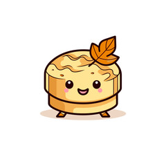 Maple Pecan Cheesecake, Illustration PNG, Cartoon Graphic Design Tshirt