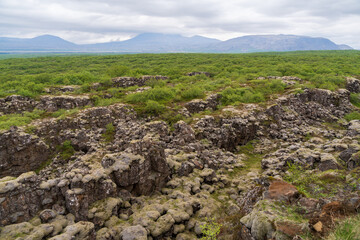 Hrafnagja Observation Deck at the Thingvellir National Park in South Iceland