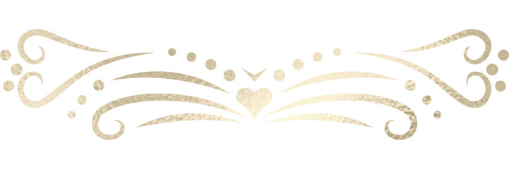 Textteiler, Bordüre, Textbordüre, gold mit transparentem Hintergrund