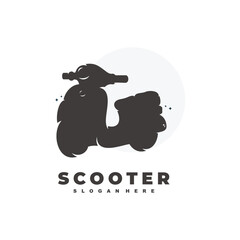 scooter logo design vector illustration