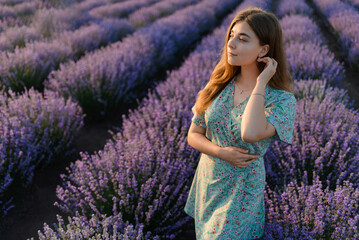 Portrait of a woman in a lavender field