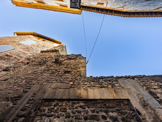 Street view of old village Arles in France