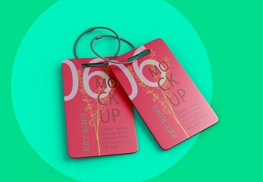 Set Square Paper Tags Mockup