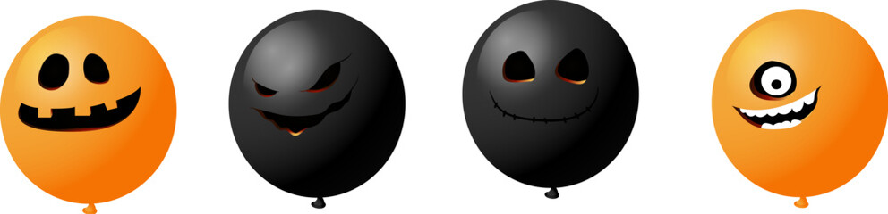 Beautiful Halloween balloon design background vector illustration.