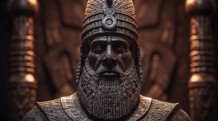 Portrait of king Hammurabi.generative ai
 - obrazy, fototapety, plakaty