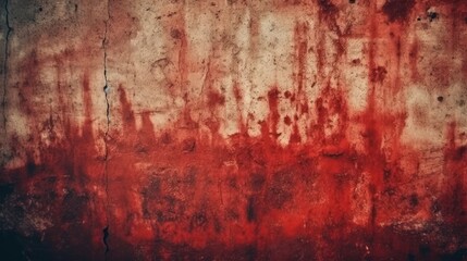 Creepy and eerie old cement wall with bloodstains perfect for horror themed designs. Spooky, sinister, and macabre background