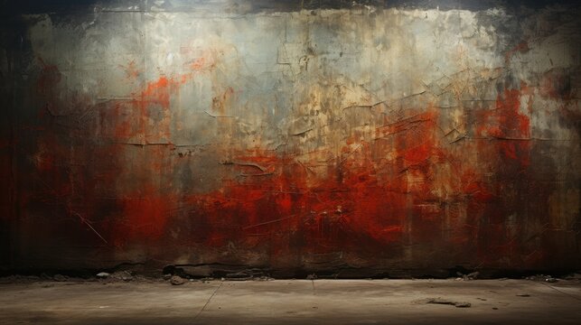 Horror themed bloody cement wall texture for eerie and suspenseful designs. Perfect for Halloween, crime, or mystery concepts
