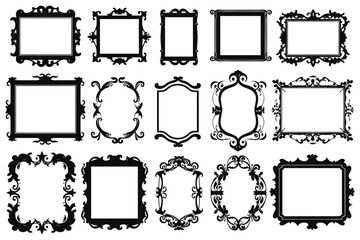 Ornate frame and border design elements Vector