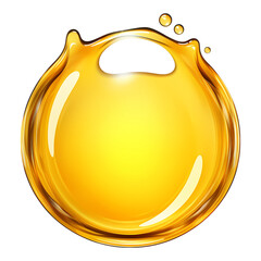 Honey or oil drop isolated transparent, Generative AI