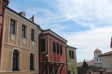 Plovdiv houses, ancient stadium, ethnography museum, ancient roman theatre, Batımberg street, mosques and churches, Hisarkapı, Kapana, Plovdiv Bulgaria