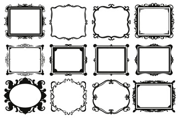 Ornate frame and border design elements Vector
