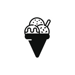 Ice cream icon isolated on white background