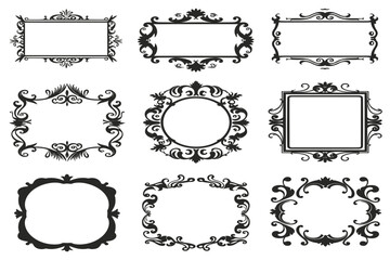 Ornate frame and border design elements Vector